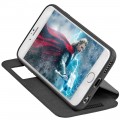 Husa Book Promate din Piele pentru iPhone 6 6s Colectia Tama - Negru