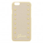Capac Protectie Spate Guess Cu Tinte Pentru Iphone 6 4.7 Inch Colectia Studded - Crem