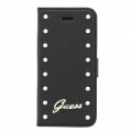 Husa Book Guess cu Tinte pentru iPhone 6 6s Colectia Studded - Negru