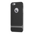Capac Protectie Spate pentru iPhone 6 6s Colectia Rock Royce Case - Negru cu Gri