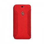 Book Ferrari Din Piele Pentru Iphone 6 4.7 Inch Colectia F12 - Rosu