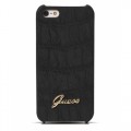Capac Protectie Spate Guess pentru iPhone 5 5s SE Colectia Croco - Negru