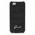 Capac Protectie Spate Guess Pentru Iphone 5/5s Inch Colectia Croco - Negru