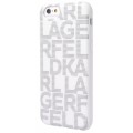 Capac Protectie Spate Karl Lagerfeld pentru iPhone 6 6s Colectia Hypnotik - Alb