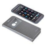Book S-view Cellara Din Piele Pentru Htc One M8 Mini 2 - Argintiu