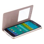 Book S-view Cellara Din Piele Pentru Samsung Galaxy S5 - Auriu