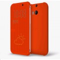 Husa Book Dot View HTC pentru HTC One M8 - Portocaliu