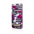 Capac Protectie Spate Guess pentru iPhone 6 6s cu Dungi Si Trandafiri