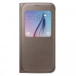 Book S-view Samsung Pentru Samsung Galaxy S6 - Auriu