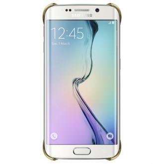 Capac Protectie Spate Samsung Transparent Pentru Samsung Galaxy S6 Edge - Auriu