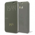 Husa Book Dot View HTC pentru HTC One M8 - Gri
