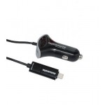 Incarcator Auto Promate 2in1 Lightning Si Micro-usb Colectia Booster - Negru