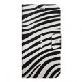 Husa Book White Diamonds pentru iPhone 6 6s Colectia Safari - Zebra