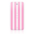 Husa Book White Diamonds pentru iPhone 6 6s Colectia Girl - Stripes