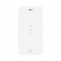 Husa Book White Diamonds pentru iPhone 6 6s Colectia Crystal - Alb