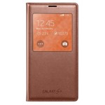 Book Rose Gold S-View Samsung pentru Galaxy S4