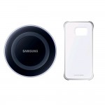 Kit Incarcare Wireless Samsung Si Capac Spate Transparent Pentru Samsung Galaxy S6 Edge - Negru