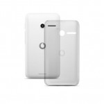 Capac Protectie Spate Vodafone Din Silicon Si Folie Protectie Pentru Smart First 6 - Alb Transparent