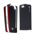 Husa Flip BMW Piele pentru iPhone 5 5s SE Colectia Motorsport - Bleu