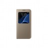Book S-view Samsung Pentru Samsung Galaxy S7 Edge - Auriu