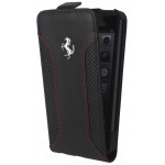 Flip Ferarri Piele Neagra pentru iPhone 5-5S
