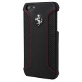 Capac Protectie Spate Ferarri din Piele pentru iPhone 5 5s SE - Negru