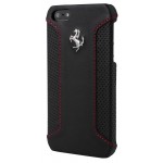 Capac Spate Ferarri Piele Neagru  pentru iPhone 5-5S