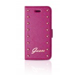 Book Guess Roz pentru iPhone 5-5S - Colectia Studded