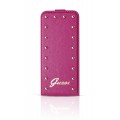 Husa Flip Guess pentru iPhone 5 5s SE Colectia Studded - Roz