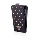 Flip Guess Negru cu Tinte pentru iPhone 5-5S