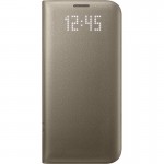 Husa Book Led View Samsung pentru Samsung Galaxy S7 Edge - Auriu