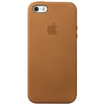 Capac Protectie Spate Apple din Piele pentru iPhone 5 5s SE - Maro