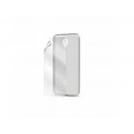 Capac Protectie Spate Vodafone din Silicon Si Folie Protectie pentru Smart Prime 7 - Alb Transparent