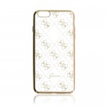 Capac Protectie Spate Guess TPU Transparent pentru iPhone 6 6s - Auriu