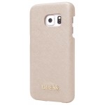 Capac Protectie Spate Guess pentru Samsung Galaxy S7 Edge Colectia Saffiano - Auriu