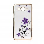 Capac Protectie Spate Cellara Colectia Flori pentru Samsung Galaxy J5 - Mov