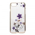 Capac Protectie Spate Cellara Colectia Flori Pentru iPhone 7 - Mov