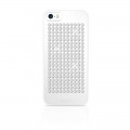 Capac Protectie Spate White Diamonds pentru iPhone 5 5s SE Colectia Rock - Alb