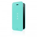 Husa Book White Diamonds pentru iPhone 5 5s SE Colectia Crystal - Verde