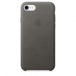 Capac Protectie Spate Apple Din Piele Pentru Iphone 7 - Gri