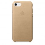 Capac Protectie Spate Apple Din Piele Pentru Iphone 7 - Bej