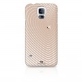 Capac Protectie Spate White Diamonds pentru Samsung Galaxy S5 Colectia Heartbeat - Auriu