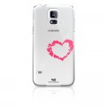 Capac Protectie Spate White Diamonds pentru Samsung Galaxy S5 Colectia Lipstick Heart - Transparent