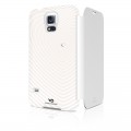 Husa Book White Diamonds pentru Samsung Galaxy S5 Colectia Heartbeat - Alb