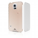 Book Rose Gold Samsung Galaxy S5 - Colectia Heartbeat