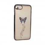 Capac Protectie Spate Cellara Colectia Fluture Si Pietre Pentru Iphone 7 - Negru