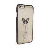 Capac Protectie Spate Cellara Colectia Fluture Si Pietre Pentru Iphone 6/6s - Negru