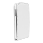 Flip Piele Ecologica, Alb, pentru Samsung Galaxy S4