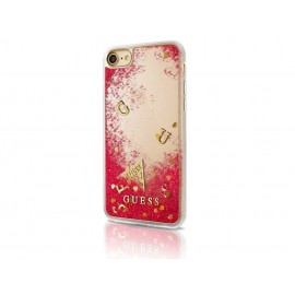 Capac Protectie Spate Guess Pentru iPhone 7 Colectia Liquid Glitter - Roz