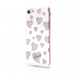 Capac Protectie Spate Guess Pentru Iphone 7 Colectia Hearts - Alb